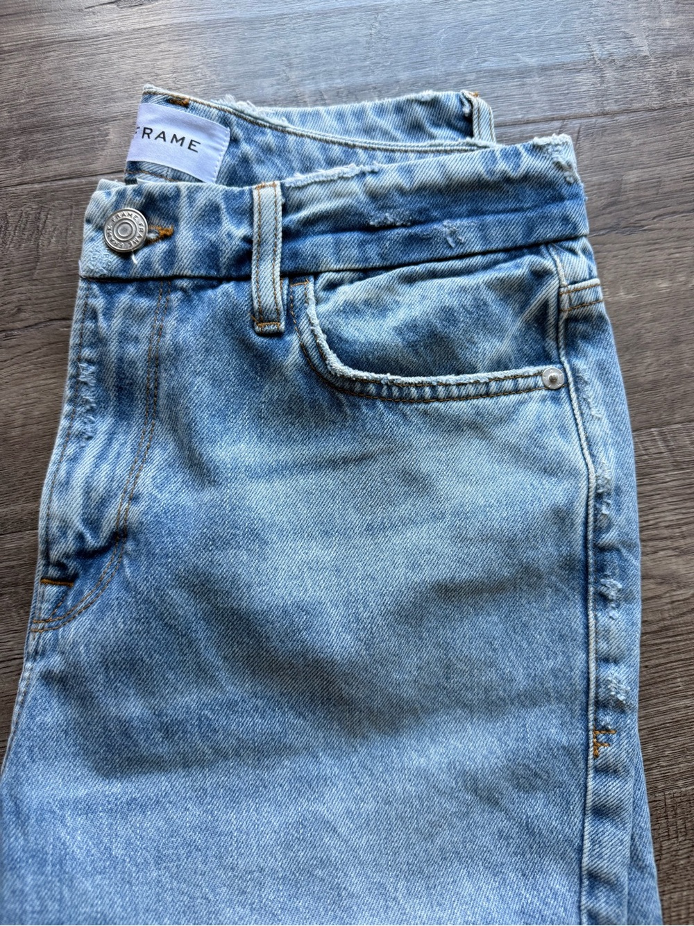 FRAME - Le Super High Rise Mini Boot jeans Light Blue Women's Jeans SIZE 27 - Picture 13 of 16